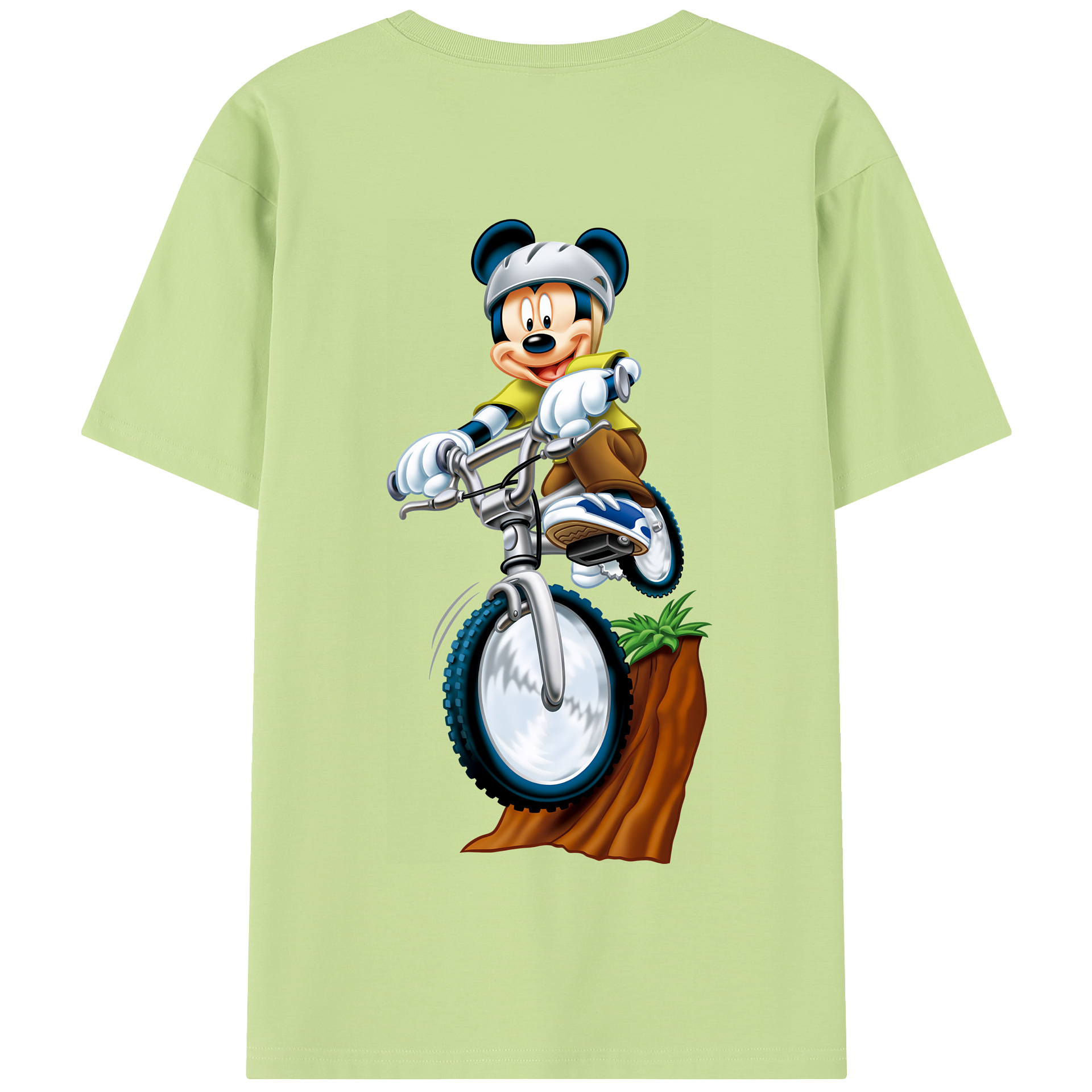 （画像用） ミッキーマウス Mickey Mouse 綿100％半袖Tシャツ（背面プリント）